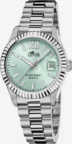 Montre à affichage analogique Lotus en vert : devant