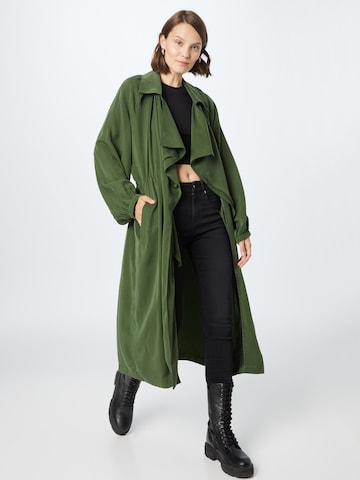 Warehouse Between-seasons coat in Green: front