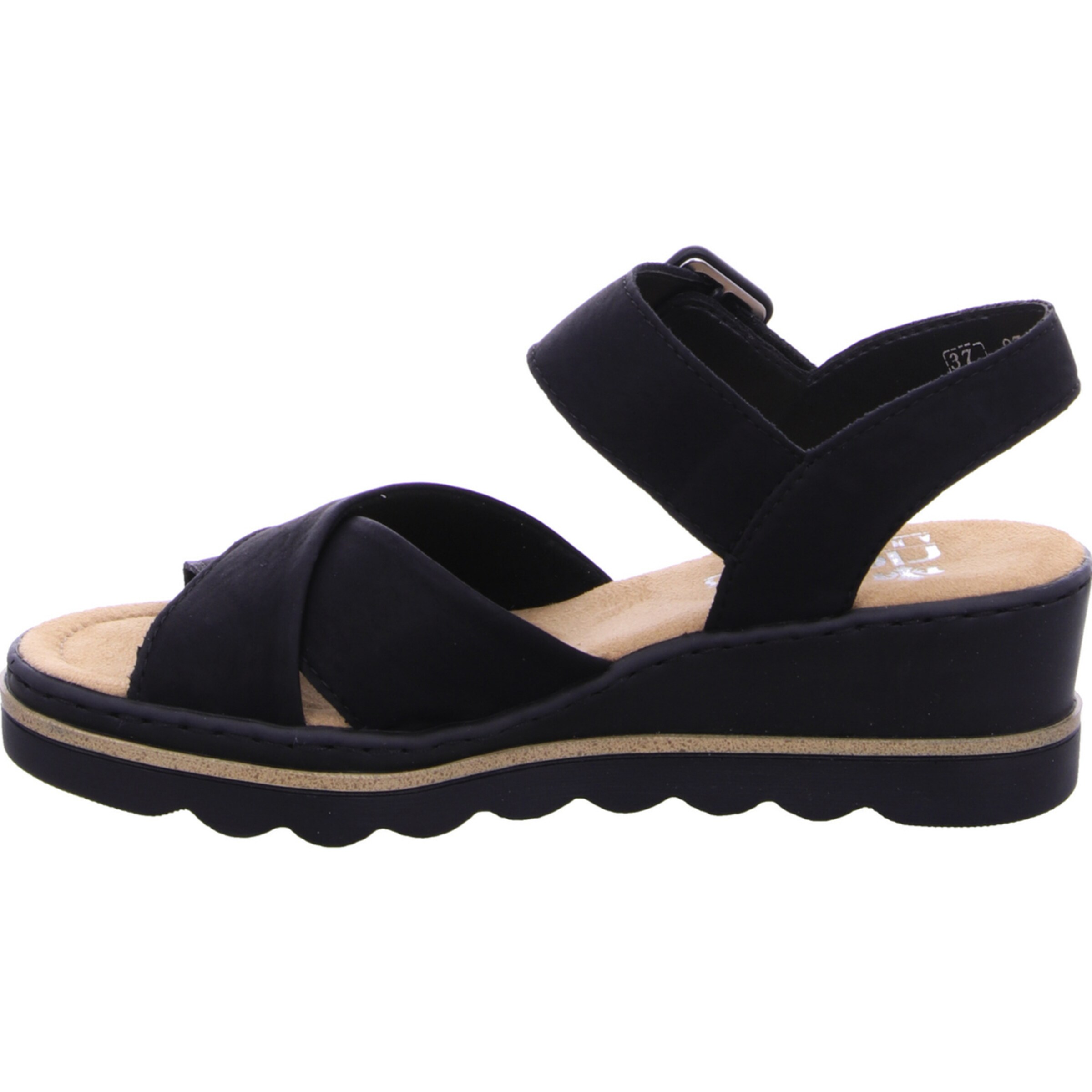 Rieker Sandaler med rem i sort