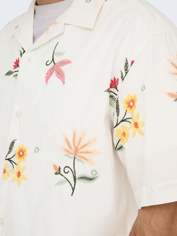 Only & Sons Mugav suurus Triiksärk 'ONSEDWARD', värv valge