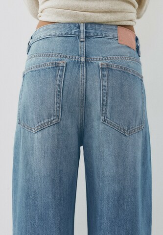 Pull&Bear Wide Leg Jeans in Blau