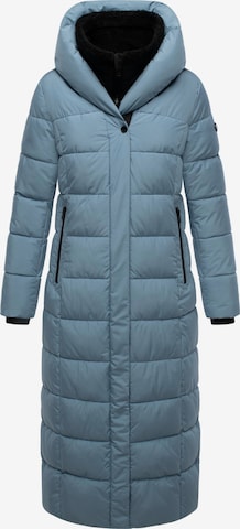 MARIKOO Wintermantel 'Pakoraa 16' in Blauw: voorkant