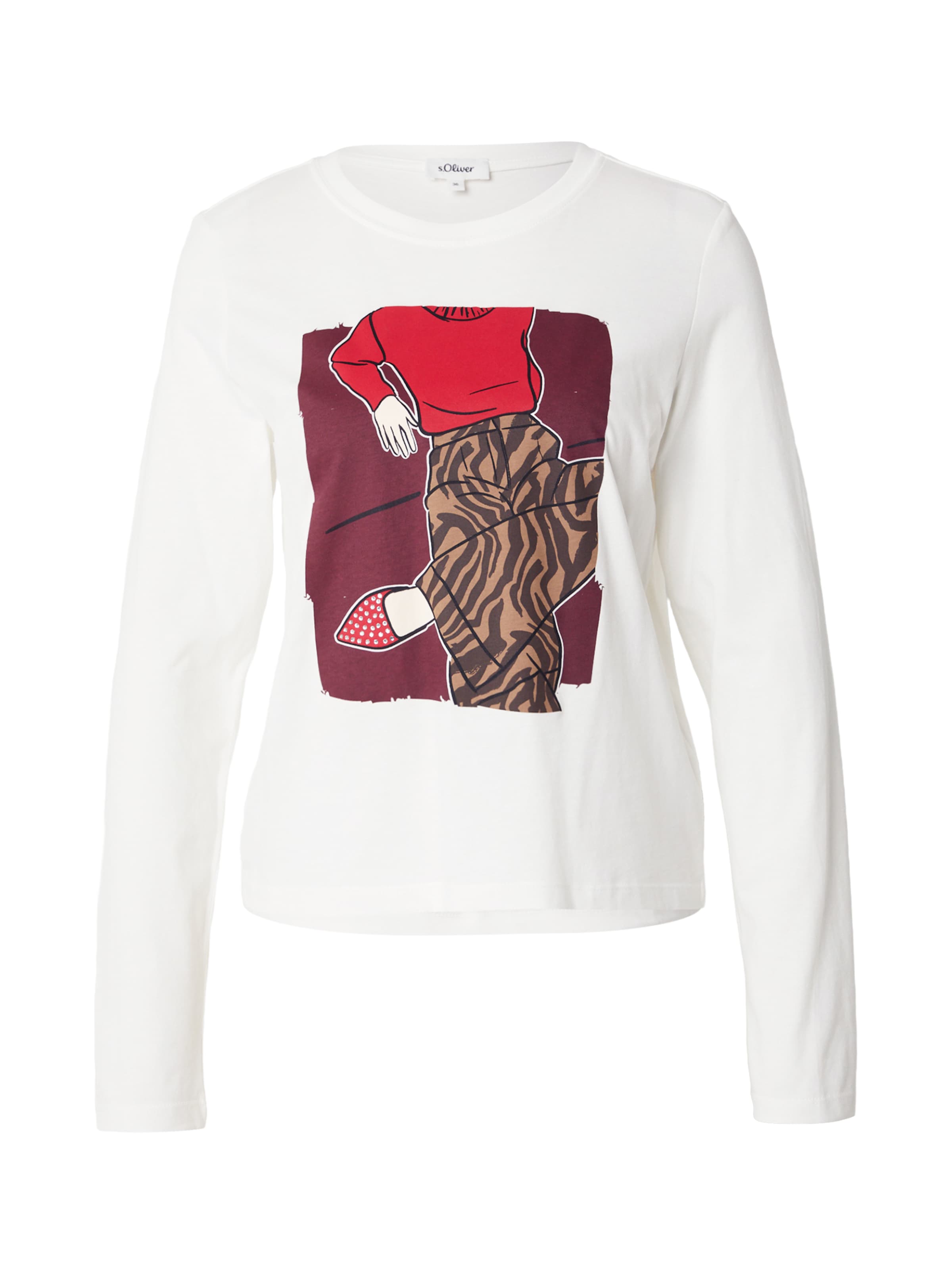 Maglietta di s.Oliver in beige: frontale