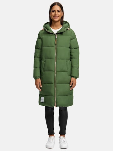 MARIKOO Winter Coat in Green: front