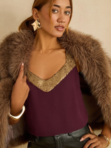 Haut love & roses en violet