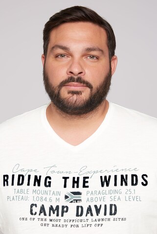 CAMP DAVID Shirt 'Paragliding Cape Town' in White