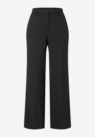 MORE & MORE Wide leg Trousers with creases in Black: front