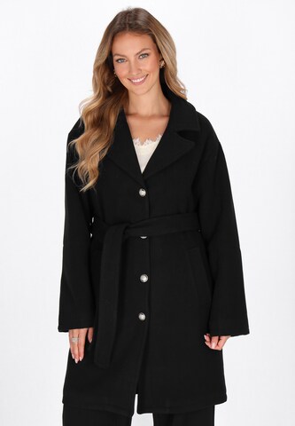Manteau mi-saison faina en noir : devant