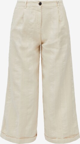 Myths Pleat-Front Pants in White: front
