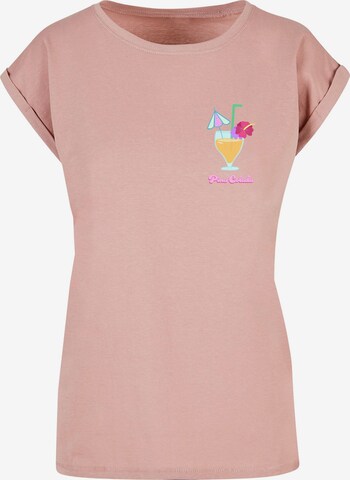 Maglietta 'Pina Colada' di Merchcode in rosa: frontale