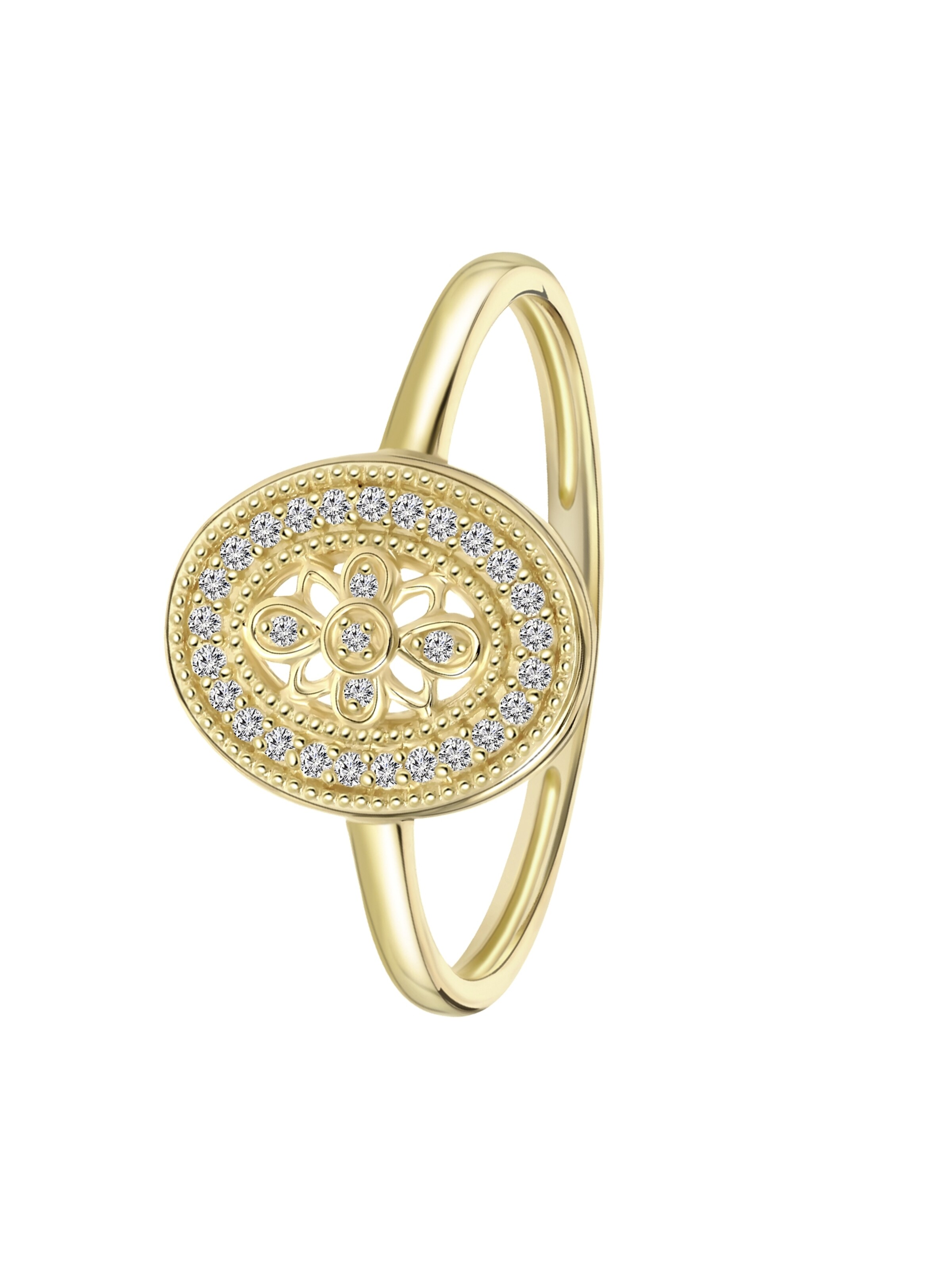 Lucardi Ring in Goud: voorkant