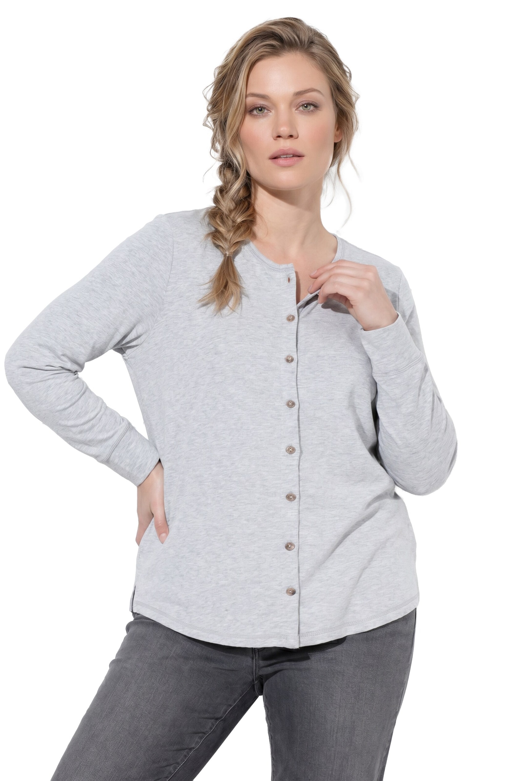 Ulla Popken Shirt in Grey: front