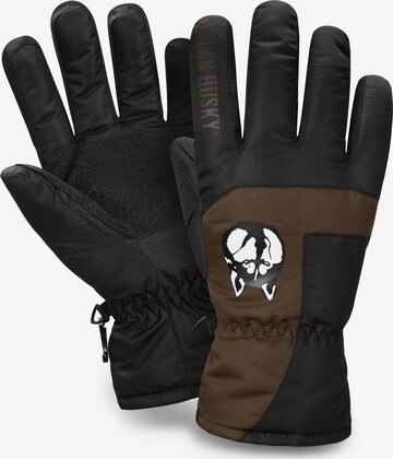 Polar Husky Athletic Gloves 'Jannu' in Brown: front