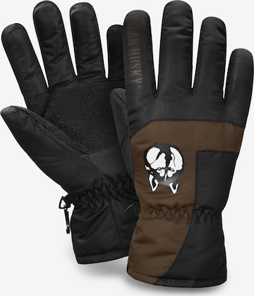 Polar Husky Athletic Gloves 'Jannu' in Brown: front