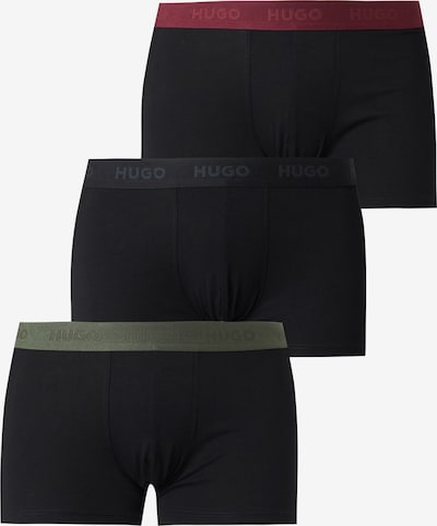 HUGO Bokserishortsit koossa M värissä oliivi / burgundin punainen / musta, Tuotenäkymä