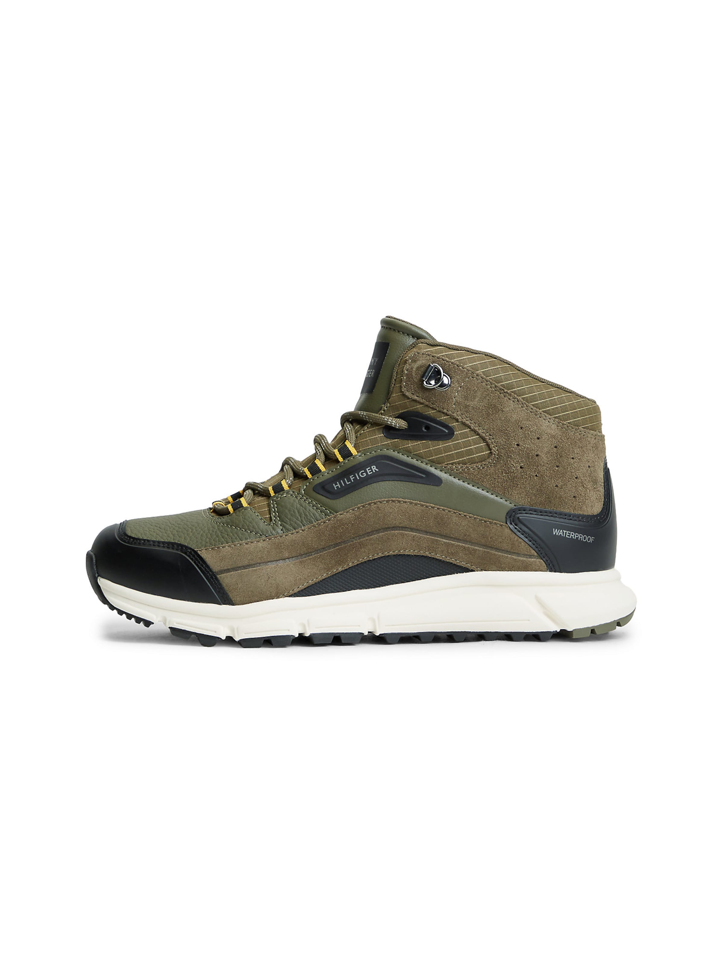 TOMMY HILFIGER Sneakers hoog in Groen: voorkant