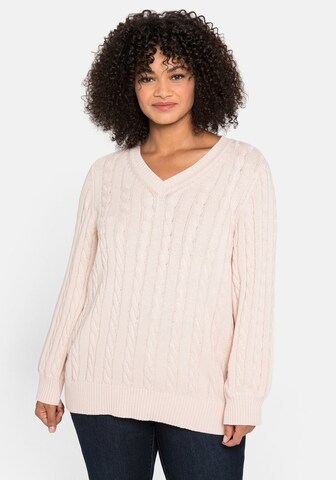 Pullover di SHEEGO in rosa: frontale