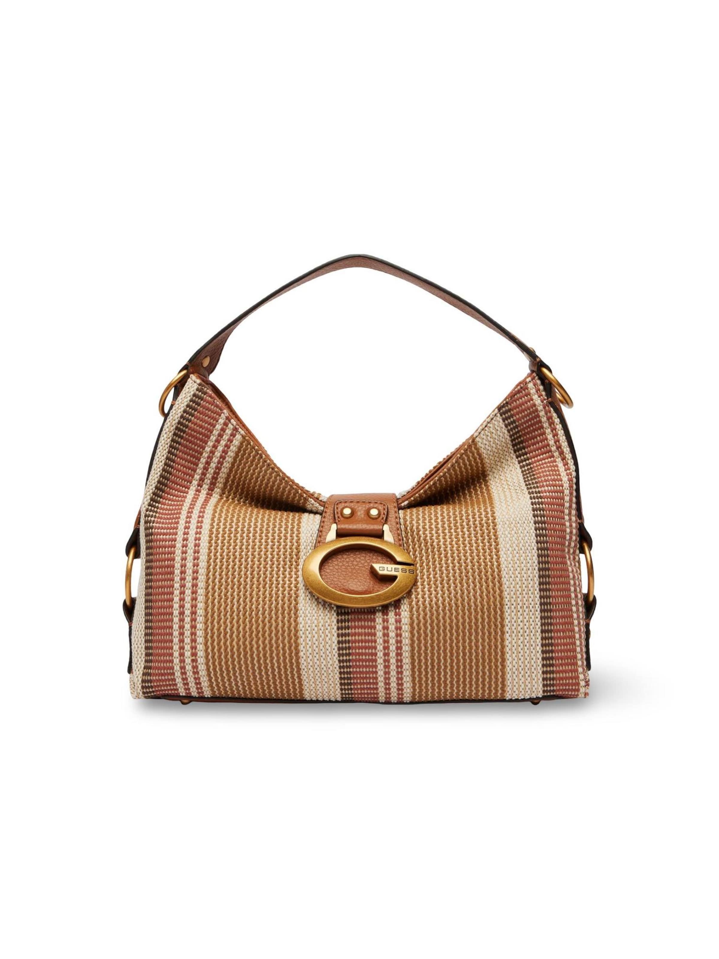 GUESS Schoudertas 'CAMDEN' in Beige: voorkant