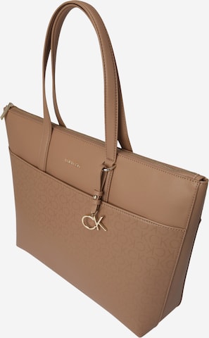 Cabas Calvin Klein en beige : devant