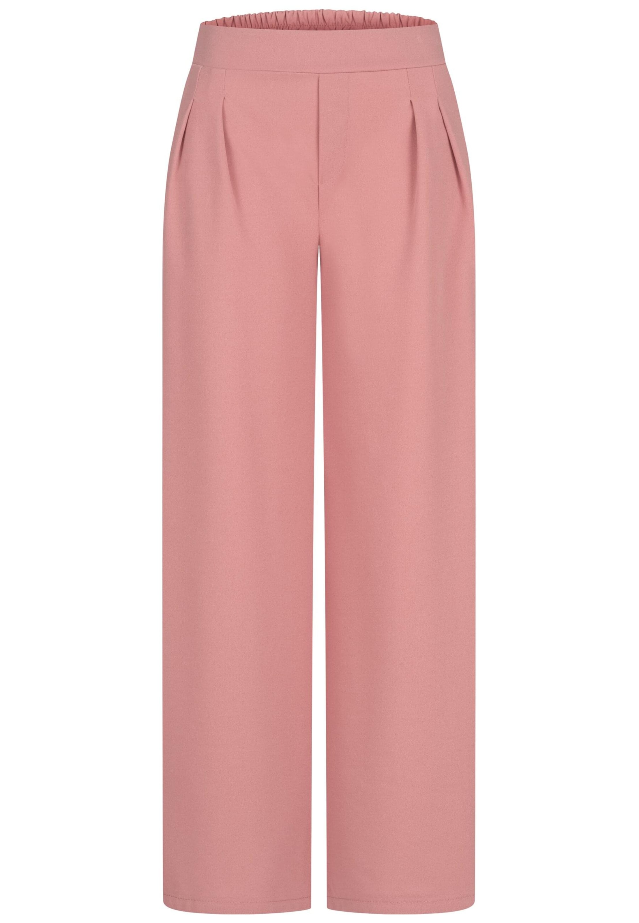 Cloud5ive Wide leg Bandplooibroek in Roze: voorkant