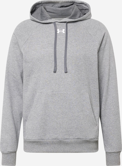 UNDER ARMOUR Sportska sweater majica u siva melange / bijela, Pregled proizvoda