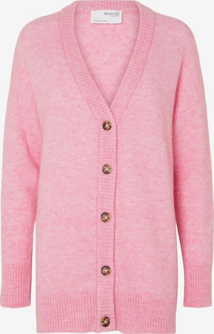 SELECTED FEMME Knit Cardigan 'Maline' in Pink: front