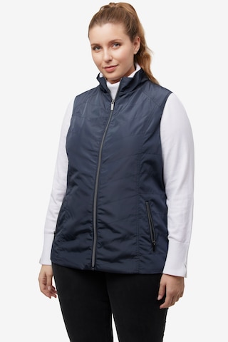 Ulla Popken Bodywarmer in Blauw: voorkant