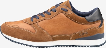 LLOYD Platform trainers in Brown: front