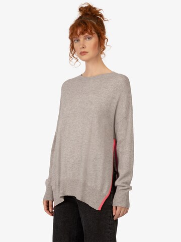 Rainbow Cashmere Sweater in Beige: front