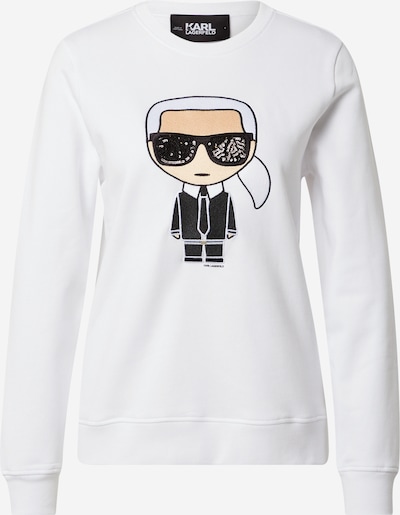 Bluză de molton 'Ikonik' Karl Lagerfeld pe alb, Vizualizare produs