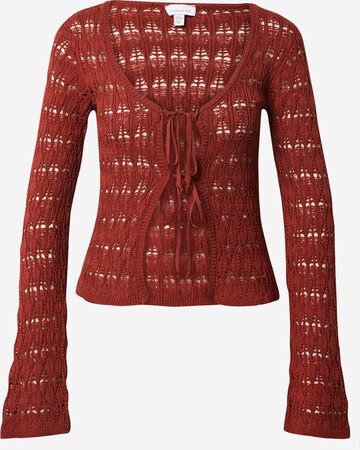 TOPSHOP Knit cardigan in Red: front