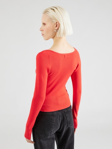 JDY Sweater 'PLUM' in Red
