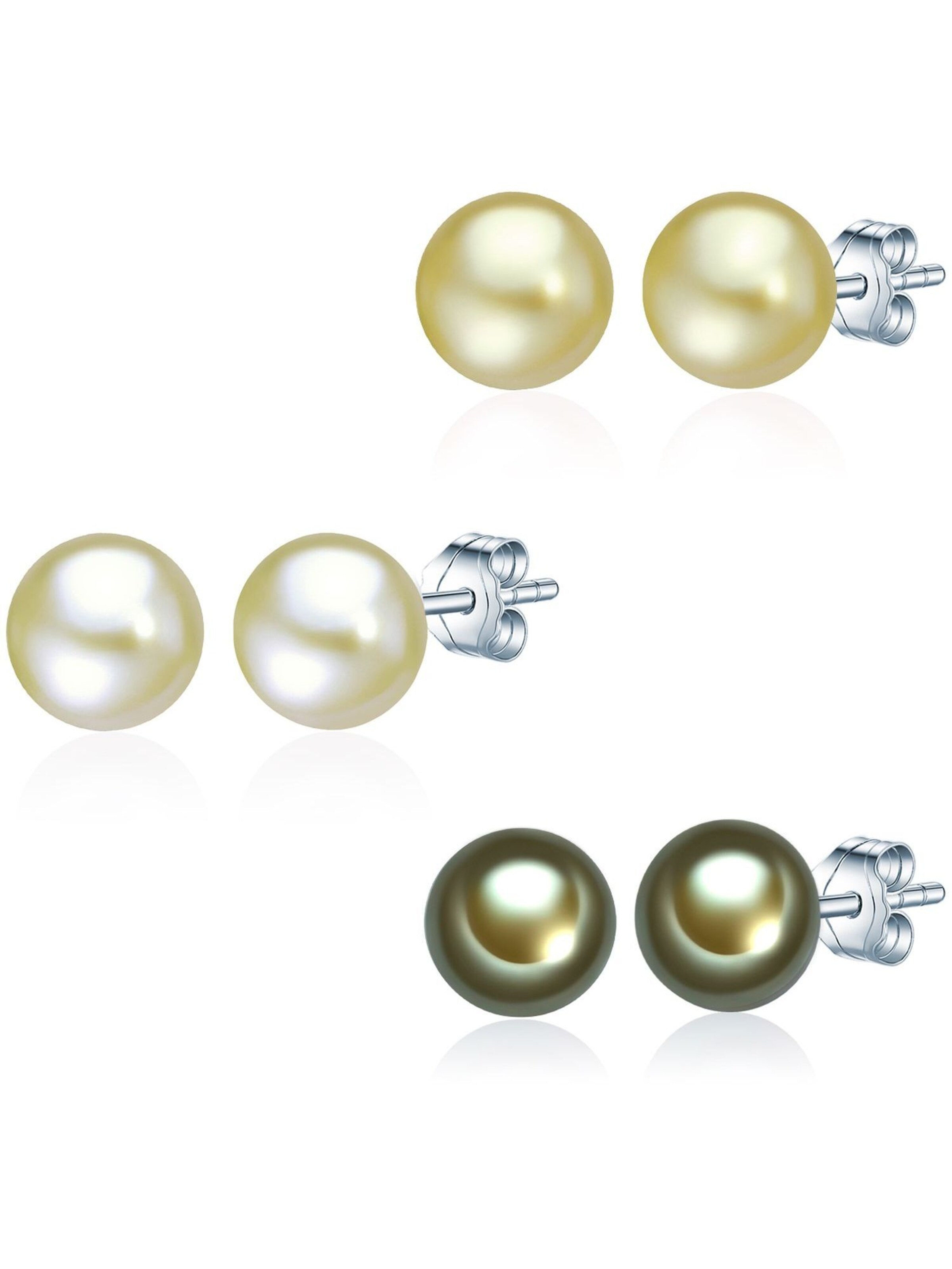 Boucles d'oreilles Valero Pearls en mélange de couleurs : devant