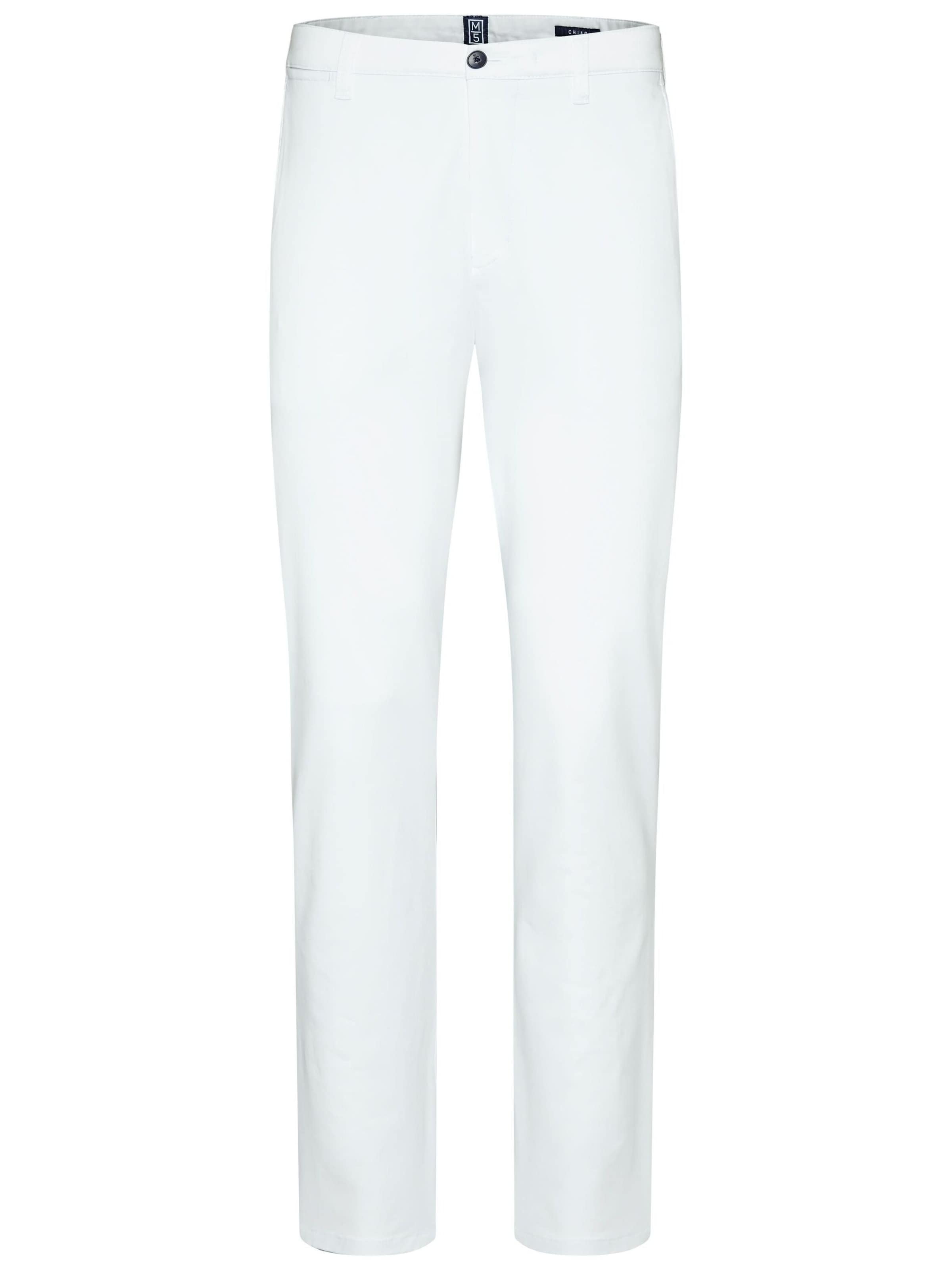 MEYER Chino trousers in White: front