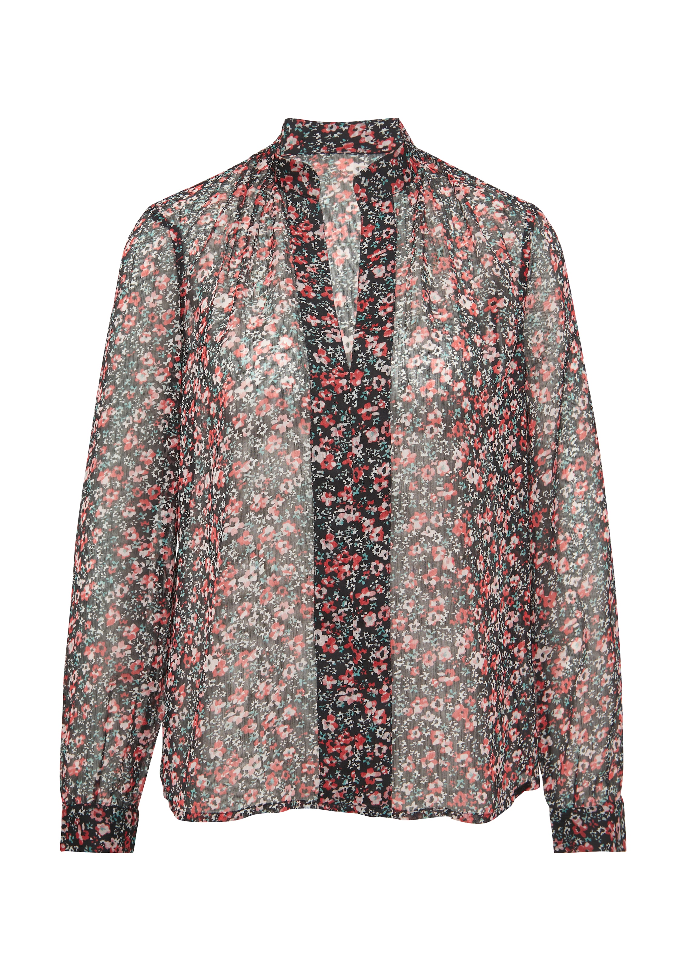 QS Bluse in Schwarz: Vorderseite