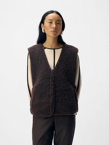 Gilet 'Ella' OBJECT en marron : devant