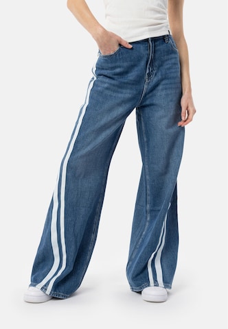 Elias Rumelis Wide leg Jeans 'Tamea' in Blauw: voorkant