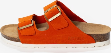 Bayton Pantolette 'Atlas' in Orange: Vorderseite