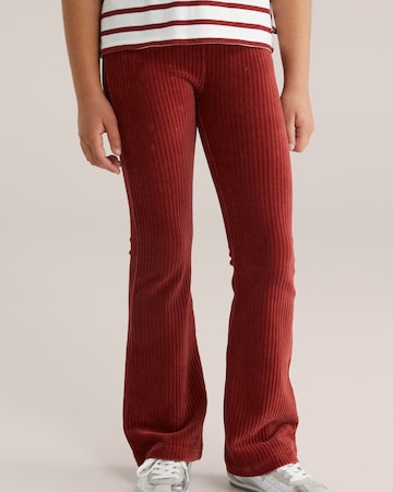 WE Fashion Flared Leggings in Rot: Vorderseite