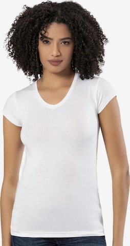 T-shirt Weweus en blanc : devant