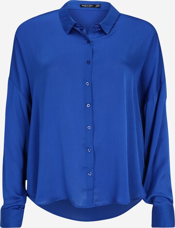 Nasty Gal Plus Blouse in Blue: front