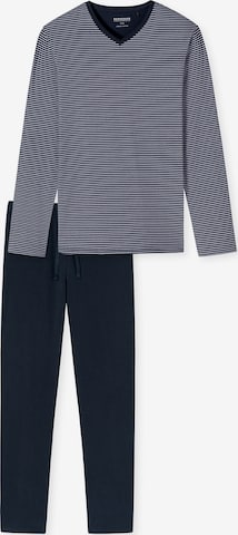 SCHIESSER Pyjama lang ' 95/5' in Blauw: voorkant