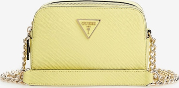 GUESS - Mala de ombro 'Noelle' em amarelo: frente