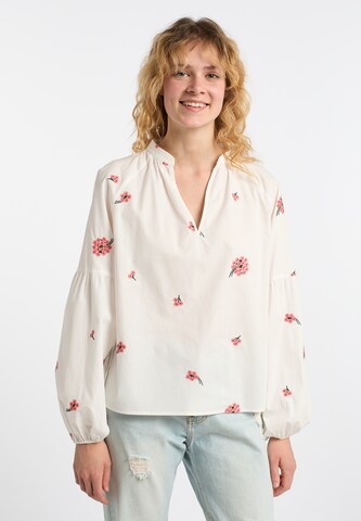 DreiMaster Vintage Bluse in Weiß: predná strana