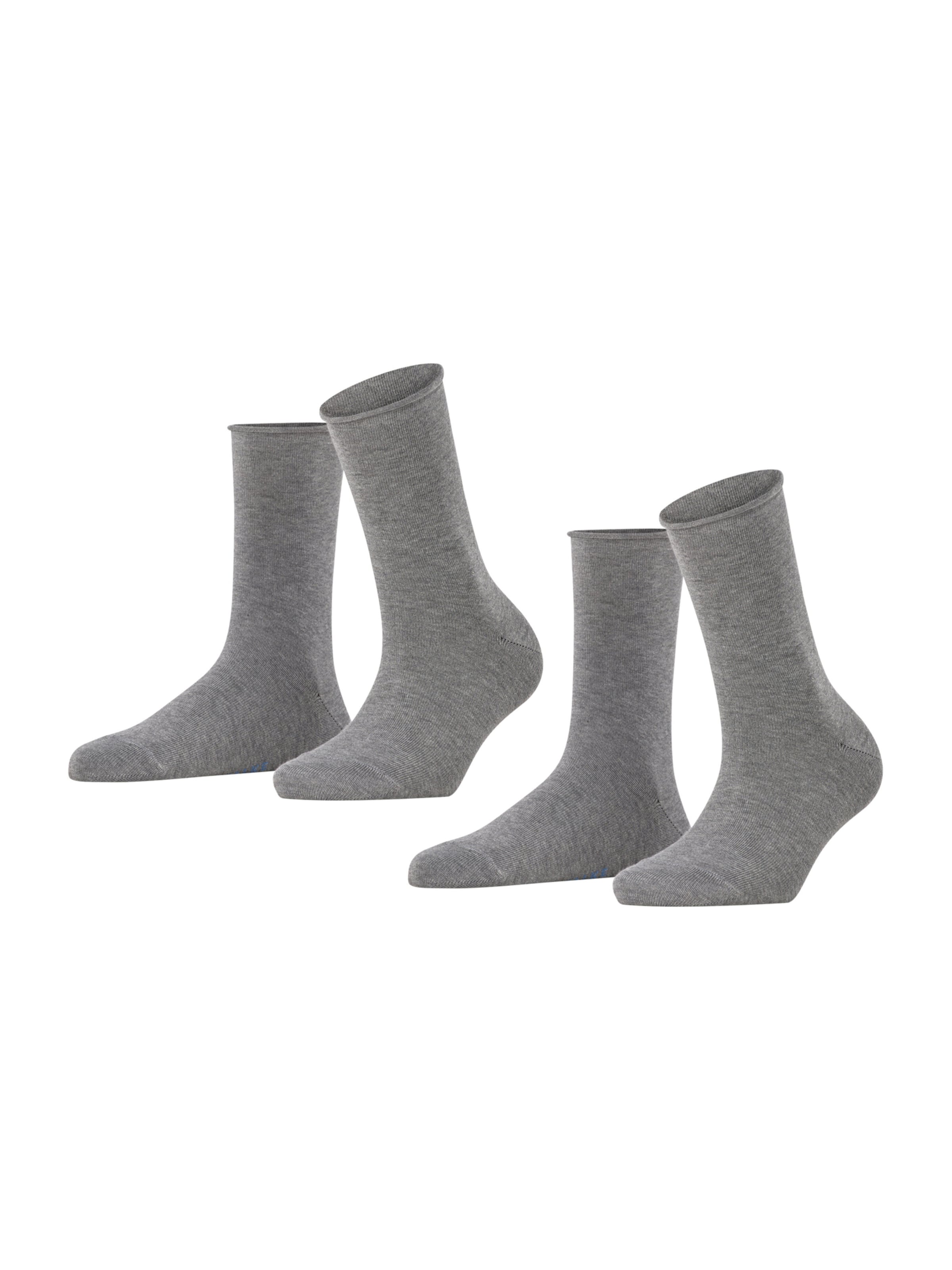 Chaussettes 'Happy' FALKE en gris : devant