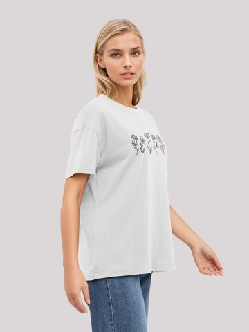 T-shirt 'Wildflower' F4NT4STIC en blanc