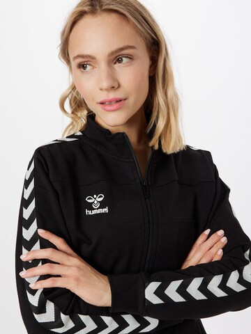 Hummel Athletic Zip-Up Hoodie in Black