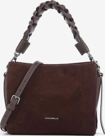 Borsa a mano 'Boheme Suede 23x18x10 cm' di Coccinelle in marrone: frontale