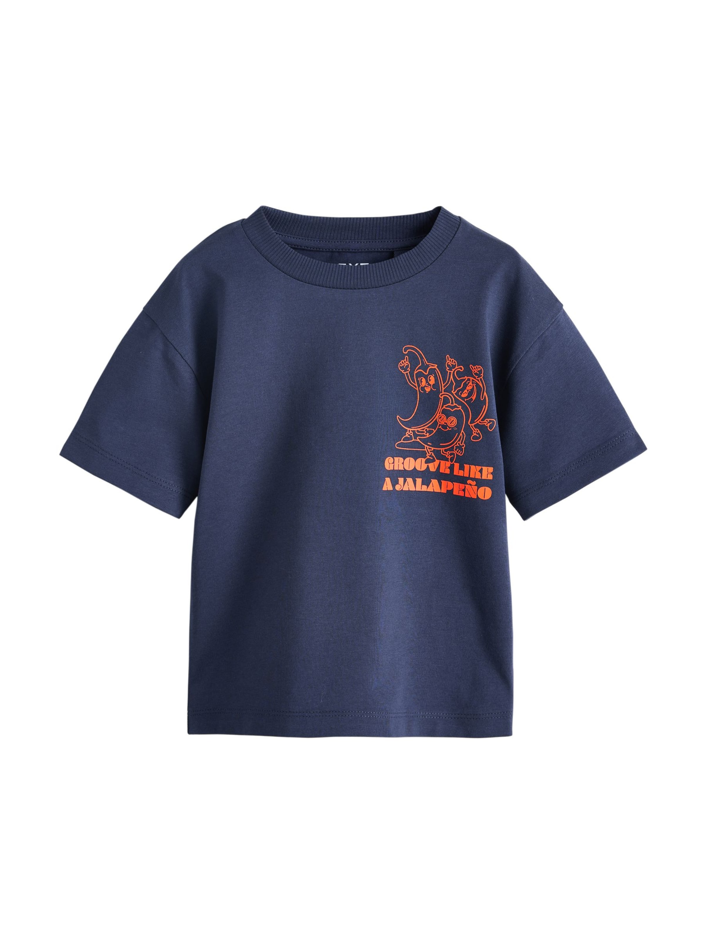 T-Shirt Next en bleu : devant