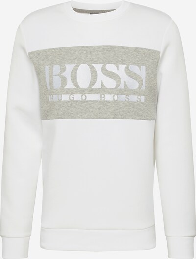 BOSS ATHLEISURE Sudadera 'Salbo 1' en gris moteado / blanco, Vista del producto